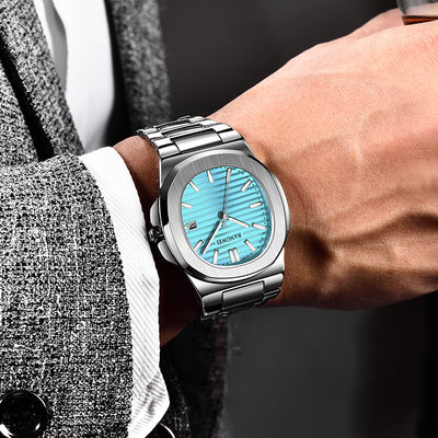 Reloj Hombre Acero Inoxidable Resistente al Agua con Esfera Luminosa - Image 2