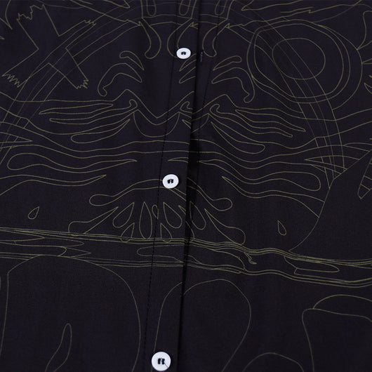 Camisa Suelta Estampada de Manga Corta para Hombre - Image 3