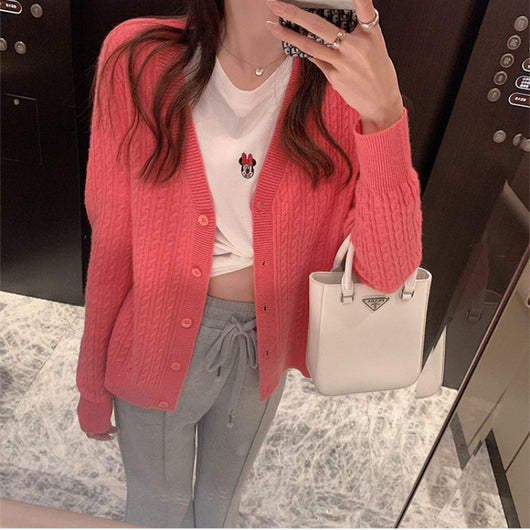 Cardigan Tejido V-Cuello Suave para Mujer - Lana Premium - Image 4