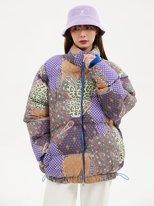 Chaqueta Térmica de Algodón Grueso con Estampado Floral de Anacardo - Image 17
