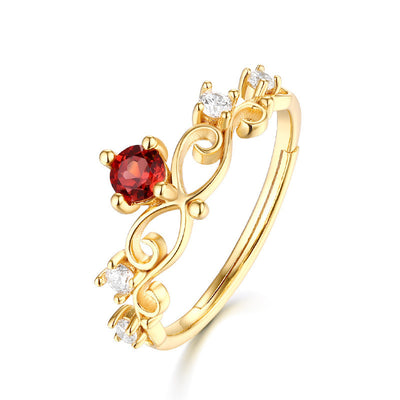 Anillo Corona de Flores Plata Japón Lujo Ligero - Image 2