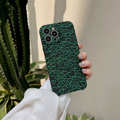 Funda iPhone Floral Invierno Coreana Bordada de Felpa Suave