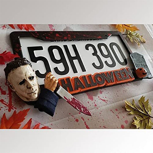 Marco para Placa de Auto Personalizado Myers-Briggs Halloween - Image 4
