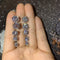 Aretes de Diamante Moissanita Platino Importados Diseño Copo de Nieve