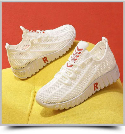 Zapatillas Deportivas Blancas para Mujer con Malla Transpirable y Plataforma - Image 4