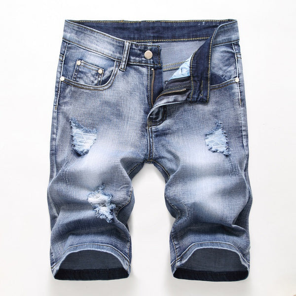 Shorts de Mezclilla Elástica para Hombre - Estilo Moderno