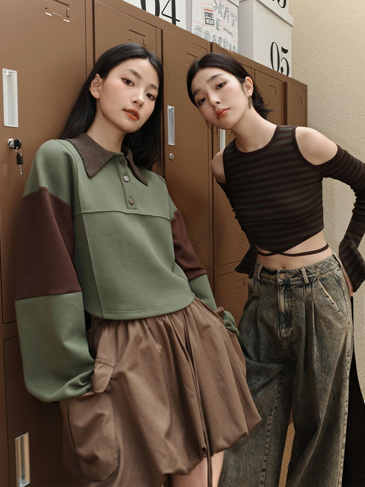Suéter Suelto Coreano de Algodón con Cuello Tejido - Casual y Versátil para Mujer - Image 12