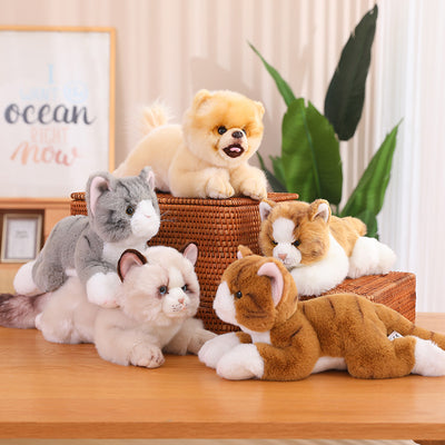 Gato de Peluche Realista Acostado - Muñeco Suave para Abrazo - Image 9
