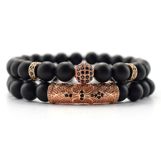 Pulsera de Piedra Natural Estilo Étnico con Corona Hao - Image 23