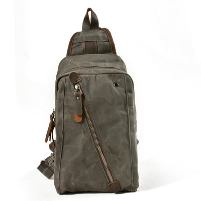 Bolsa de Pecho Multifuncional en Lona para Hombre - Image 8