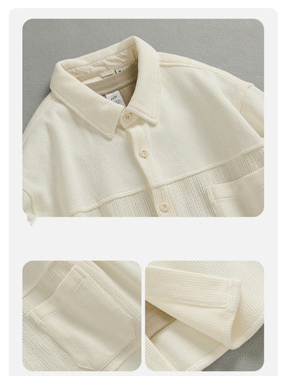 Camisa de Lana Vintage para Hombre de Manga Larga - Image 3
