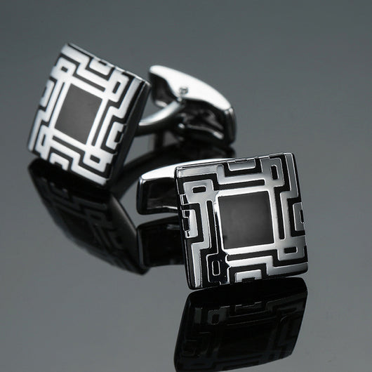 Gemelos Vintage con Patrón Esmaltado - Colección Cube Artesanal - Image 12