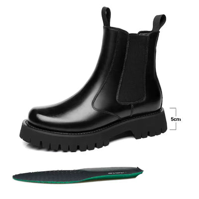 Botas Doc Martens Hombre Suela Gruesa Caña Media Cuero Premium - Image 4