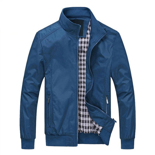 Chaqueta Casual de Cuello Alto para Hombre Talla Grande - Image 8