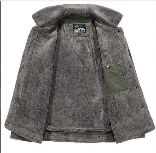 Abrigo de Invierno para Hombre con Forro de Terciopelo - Chaqueta de Algodón Acolchada - Image 16