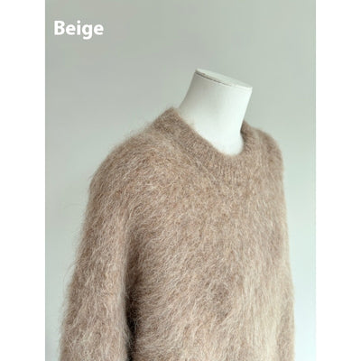 Suéter de Alpaca Tejido Suelto para Otoño e Invierno - Image 6