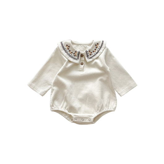 Romper de Pana con Cuello Bordado y Mangas Largas - Image 2