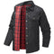 Chaqueta Flanela a Cuadros Tipo Lapela para Hombre Talla Grande