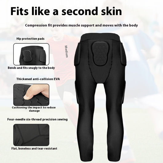 Pantalones de Compresión con Protección de Rodillas para Deportes - Image 3