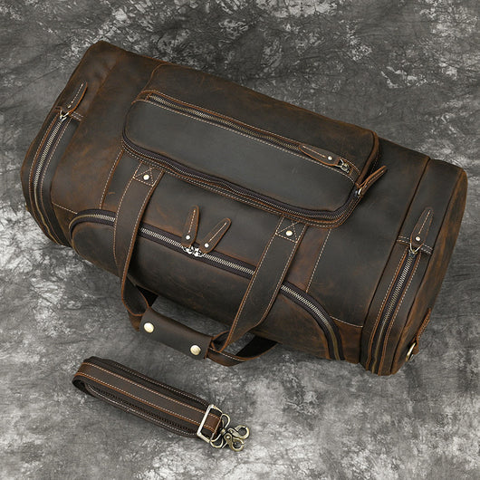 Bolsa Cruzada de Cuero Genuino para Hombre - Gran Capacidad - Image 9