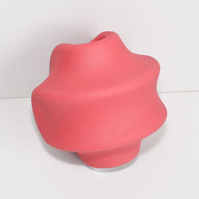 Pink star-shaped natural rubber pet food dispensing toy for engaging pets during feeding. - Image 9