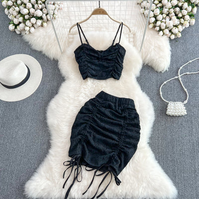 Conjunto de Top Ajustado y Falda Alta con Cordón - Image 7