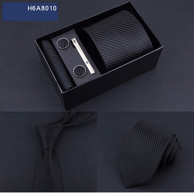 Corbata Ejecutiva Rayas Azul y Negro 8cm - Image 11