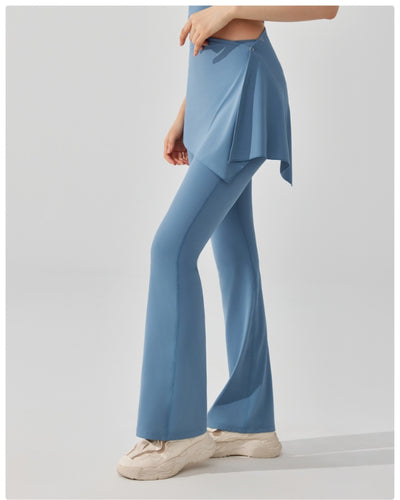 Pantalón Deportivo Dos Piezas Desmontable Cintura Alta y Falda Capri Efecto Nude - Image 11