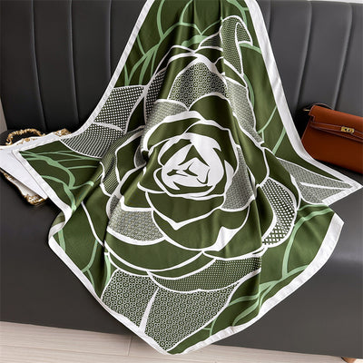 Chal Hijab Protector Solar con Bloques de Color Floral - Image 9