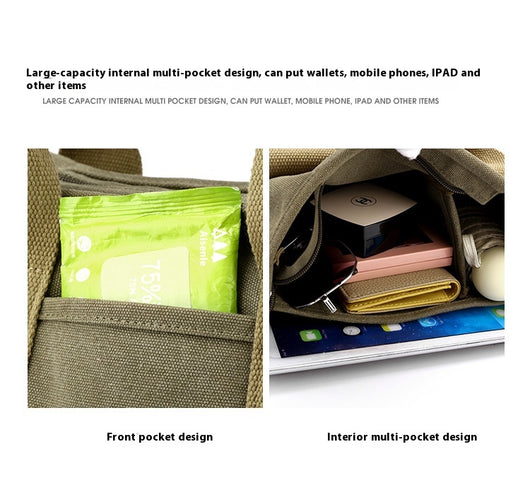 Bolsa de Lona Estilo Coreano de Gran Capacidad para Viajes y Uso Diario - Image 21