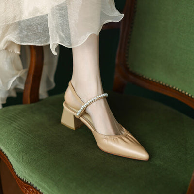 Sandalias Elegantes de Tacón Cuadrado en Cuero - Image 5