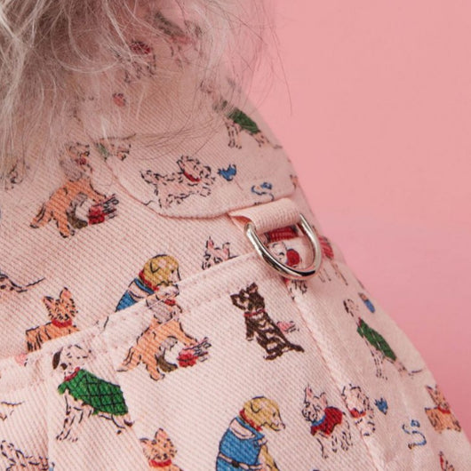 Falda Denim con Tirantes para Perros Pequeños Schnauzer y Maltés - Image 4