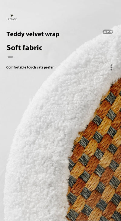 Nido Ovalado para Gatos con Tabla Rascadora de Sisal Resistente - Image 9