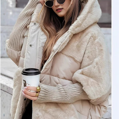 Abrigo de Invierno para Mujer con Parches de Pelaje Sintético - Image 12