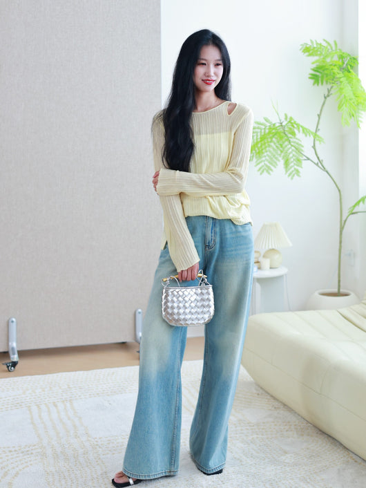 Jeans Rectos Holgados Efecto Vintage para Mujer - Image 8