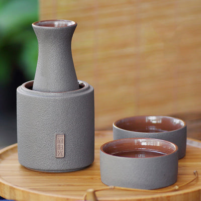 Juego de Vino de Cerámica Japonesa Portátil para el Hogar