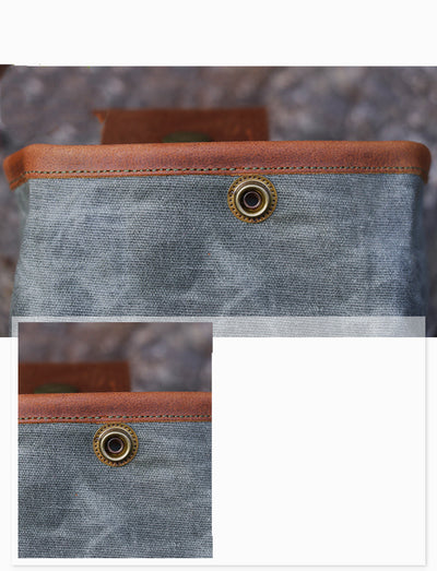 Bolsa de Almacenamiento en Lona de Cuero para Camping y Aventuras al Aire Libre - Image 7
