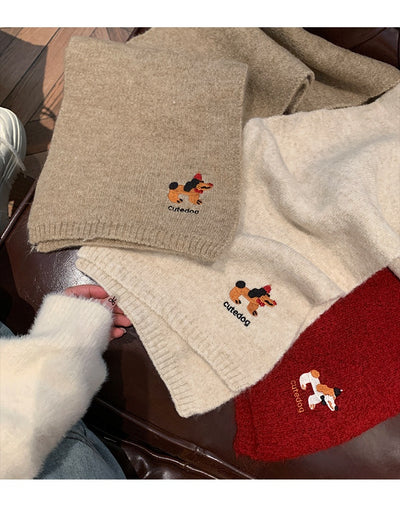Bufanda Térmica Infantil con Bordado de Cachorro - Diseño Adorable para Otoño e Invierno - Image 22