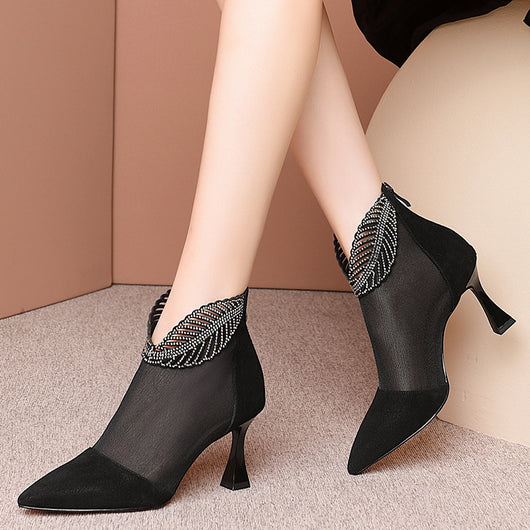 Zapato de Tacón Alto Puntiagudo con Cierre de Cremallera - Image 2