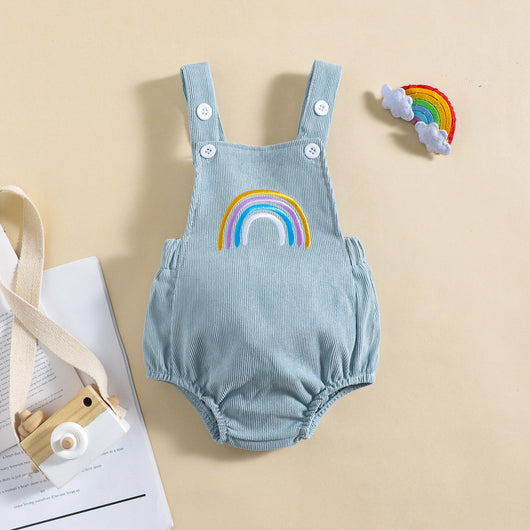 Enterizo Infantil Arcoíris de Pana para Primavera y Verano - Image 8
