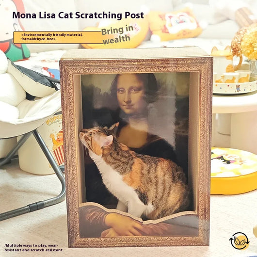Marco Foto Gato Mona Lisa con Rascador Integrado - Image 2