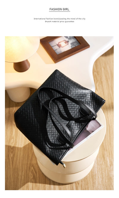 Bolsa de Cuero Genuino con Tejido - Diseño Versátil de Un Hombro para Mujer - Image 16
