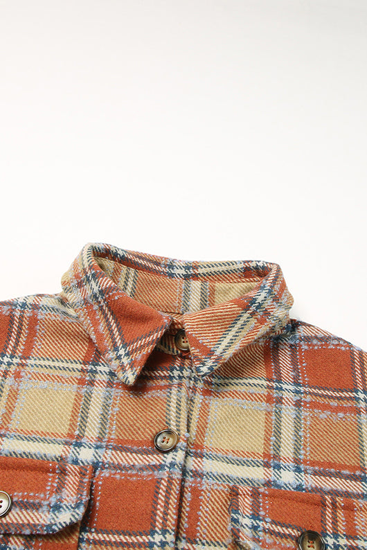 Abrigo Camisa Cuadros Suelta para Mujer - Elegancia Casual de Manga Larga - Image 19