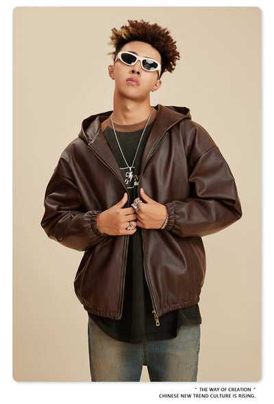 Chaqueta de Cuero Vintage Americana - Estilo Retro Clásico - Image 14