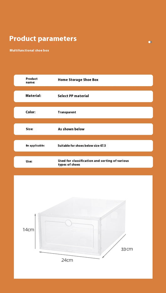 Caja Organizadora Transparente Plegable para Zapatos - Image 20