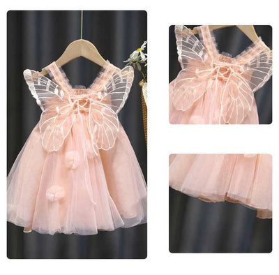 Vestido de Verano Niña con Alas de Mariposa y Malla Esponjosa - Image 12