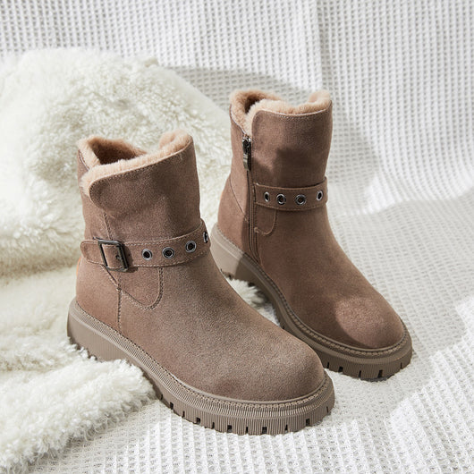 Botas de Nieve para Mujer con Forro de Pelaje y Algodón Acolchado - Image 7