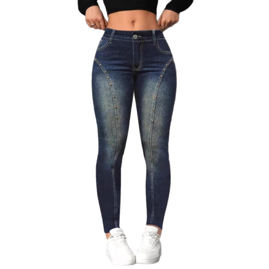 Pantalones Estampados Talle Alto Ajustados con Elasticidad para Mujer - Image 5