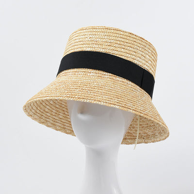 Sombrero Bucket de Paja con Ala Plana - Protección Solar Elegante - Image 15