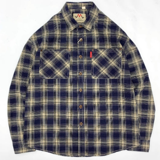 Camisa Universitaria Cuadros 100% Algodón Hombre Suelta Manga Larga